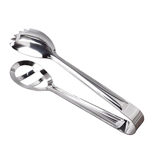 YJYDADA Kitchen Food Clip Stainless Steel Bread Clamp Salad Buffet BBQ Tongs Salad Clip