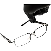 Retro 90's Luxury Men's Classic Rectangle Full Silver Metal Frame Eye Glasses Vintage Black Arm Square Hip Hop Clear Lens Eye Glasses For Men