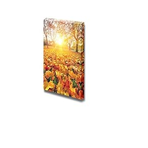 Yellow Golden Fallen Leaves in Autumn Wall Decor