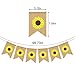 Rainlemon Jute Burlap Sunflower Banner Baby Shower, Birthday Party, Wedding, Graduation Party Decoration