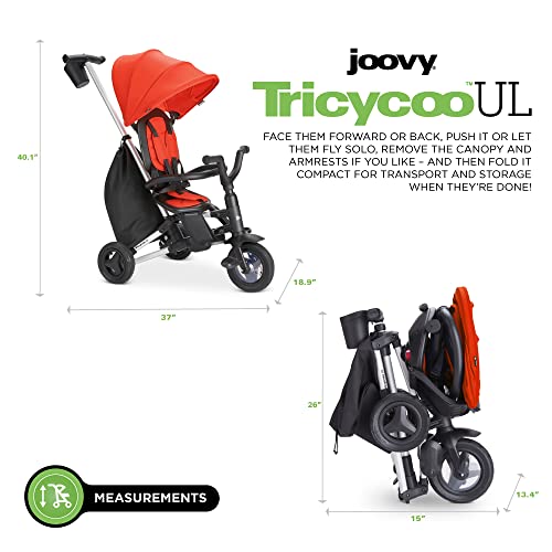 Joovy Tricycoo UL Kids Tricycle with 8 Stages Featuring 3 Rubber Tires
