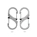 Nite Ize Size-3 S-Biner SlideLock Dual Carabiner, Locking Gates, Stainless Steel