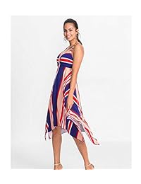 WHL Vestido sin mangas con cuello en V profundo y estampado floral para mujer Summer Beach Casual Swing