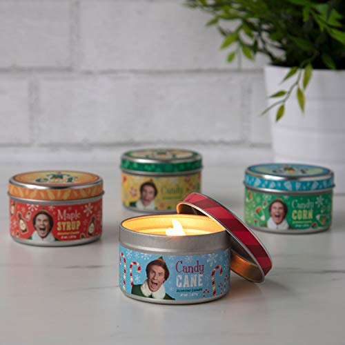 image for Insight Editions Elf Tin Candle Set, Scented - 4 Scents Include Candy,
