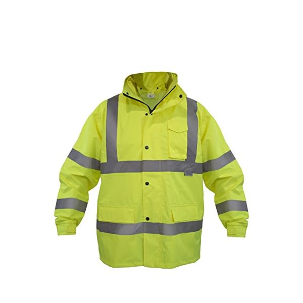 JORESTECH Safety Rain Jacket Waterproof Reflective High Visibility with