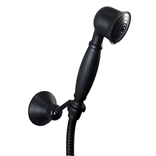 Rozin Oil Rubbed Bronze Brass Hand Shower Head + Shower Hose + Shower Pedestal Holder