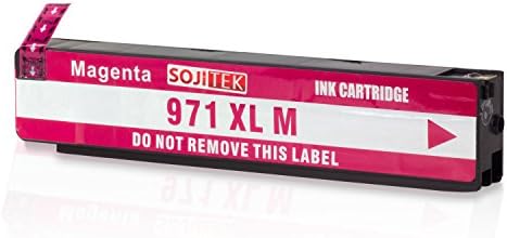 SOJITEK Remanufactured Replacement Ink Cartridge (120ml) Hewlett Packard CN627AM (HP 971XL) High-Yield Magenta for HP Office Jet Pro HP X576dw MFP (CN598A#B1H) HP X451dw (CN463A#B1H) Printers