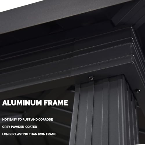 PURPLE LEAF 6x8 Hardtop Grill Gazebo Review: Double-Tier Aluminum Shelter image 29