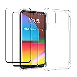 QCMM for HTC Desire 21 Pro 5G Case with Tempered