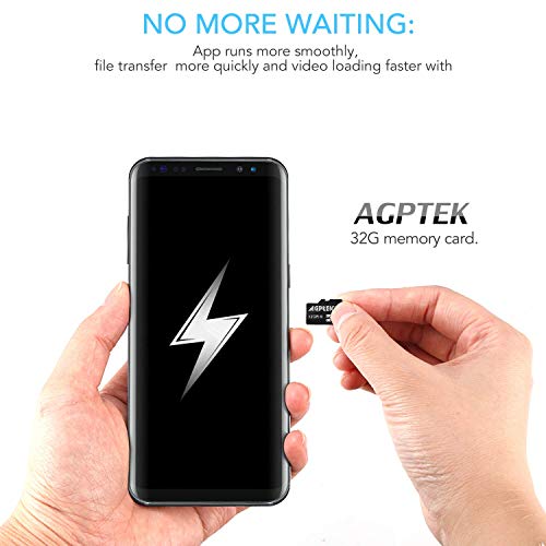 AGPtEK 32GB Class 10 Micro SD Card with Card Reader, Compatible with