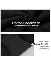 ASIMOON - Ropa interior de algodón para mujer, suave y elástica, bragas transpirables