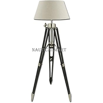 Cherry Finish Wood Surveyor Tripod Floor Lamp By Nauticalmart