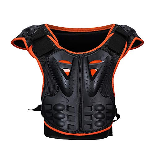 image for SULAITE Kids Sports Chest Back Spine Protector Vest, MLSice Children A
