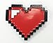 Red Heart 8 Bit Full Life Lives Gaming Enamel Lapel Pin