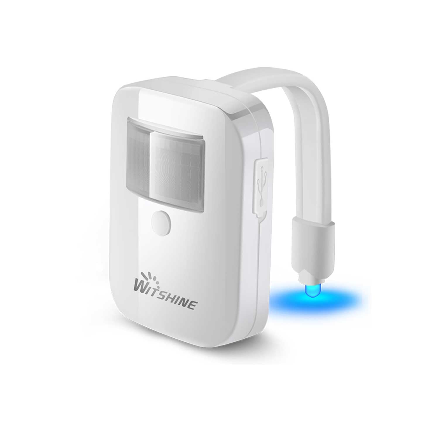 Photo 1 of Witshine Rechargeable Toilet Night Light with Motion Sensor - 16 LED Color Inside Bowl, Cool Fun Gadgets for Bathroom Accessories Decor - Funny Stuff for Kids Dad Men and Fatherday's Gift