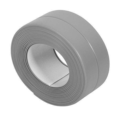 KaLaiXing Tub and Wall Caulk Strip. Kitchen Caulk Tape Bathroom Wall Sealing Tape Waterproof Self-Adhesive Decorative Trim-Gray