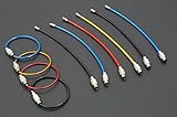 Wire Keychains with Colorful Steel Wire 1mm 4.3 Inches Aircraft Cable Key Ring Loops for Hanging Luggage Tags or ID Tags 20pcs