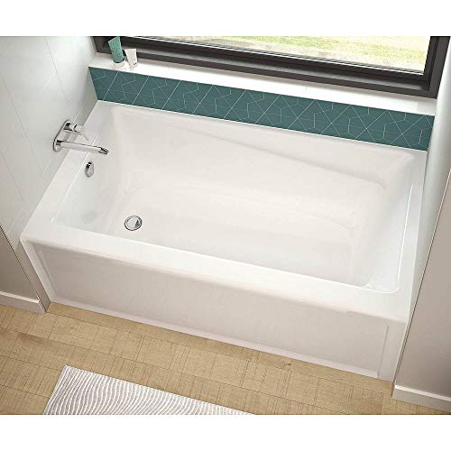 MAAX 105519-R-000-001 Exhibit Acrylic Right-Hand Bathtub, 59.75-in L x 30-in W x 17.75-in H, White