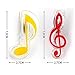 IronBuddy 10 Pack Music Note Clips Music Clips Page Holder Plastic Sheet Clips Book Clips Bookmarks Stationery Clips for Paper (Multicolor Transparent)