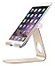 MoKo Tablet Stand, Universal 210 Degree Multi-Angle Rotatable Aluminum Smartphone Tablet Desktop Cradle Holder for iPad Pro 10.5/9.7/Mini, iPhone 8/8 Plus/7/7 Plus, iPhone X, Galaxy Note 8, Rose Gold