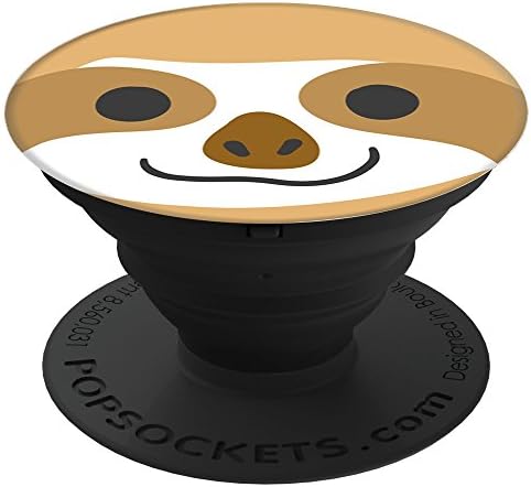 Awayk Sloth Pop Phone Grip For Smartphones & Tablets PopSockets PopGrip: Swappable Grip for Phones & Tablets