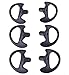 KEYBLU Universal Replacement Soft Silicone Open Ear Insert Earmould for Two Way Radio Earmold Coil Tube Audio Kits UV-5R UV-B6 BF-888S UV-B5 (Black, Large Medium Small)