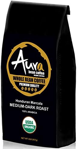 Aura Bean Coffee - Whole Bean Coffee Dark Roast - 2 Lb Bag