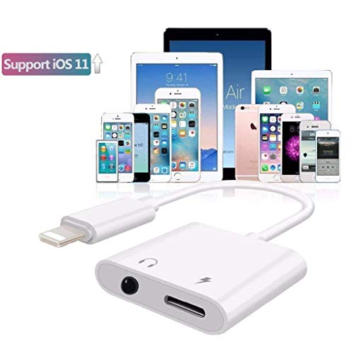 image for KETURITON Headphone Adapter for iPhone 3.5mm Jack Dongle 2 in 1 Access