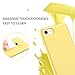 GUAGUA Compatible with iPhone SE 2022/2020 Case, iPhone 8 Case iPhone 7 Case 4.7 Inch Liquid Silicone Soft Gel Slim Microfiber Lining Cushion Texture Protective Case for iPhone SE 3rd/2nd, Yellow
