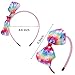 Elcoho 12 Styles Unicorn Bow Headband Unicorn Theme Hair Bows Teeth Comb Hair Hoops Hair Accessories for Girls, 12 Pieces (12 Colors A)