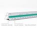 Anzello Aluminum Architect and Engineer Scale Rulers Set - Scales Imperial 12 inch Drafting Metal Architectural