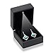 Geff House Engagement Jewelry Earring Box with LED Light (Black)