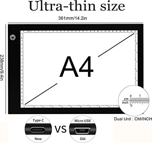 XIAOSTAR Light Box Drawing Pad, Tracing Board with Type-C Charge Cable ...