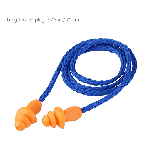 NUOLUX Reusable Ear Plugs Band Hearing Protection Soft 10 Pairs Blue - Thumbnail 6