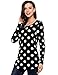 Zeagoo Women's Casual Oversized Baggy Off-Shoulder Shirts Polka Dot Pullover Tops