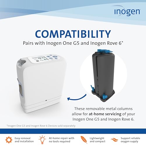Inogen Replacement Column Pair – Inogen Rove 6/Inogen One G5 - Oxygen Accessories - Two Removable Metal Columns - 1.19 lb., 2.90 in. W x 3.04 in. L x 6.55 in. H