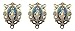 L&M Blue Enamel Our Lady Miraculous Medal Floral Rosary Centerpiece, Set of 3, 1 Inch