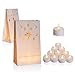 AceList 50 Set Luminaries Bag Candles Bags Flameless Luminary for Wedding Party Event - Meteor
