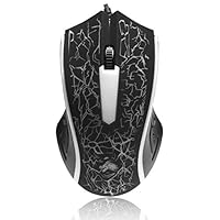 ujixian X7 4000DPI Wired Gaming Mouse 3 Button LED Optical Computer Mouse Gaming Miceblack