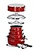 Magma 10 Piece Gourmet Nesting Stainless Steel Cookware Set with Ceramica Non-Stick, Induction Compatible, Oven Safe to 500°F - Suitable for All Stovetops, Removable Handles, Red