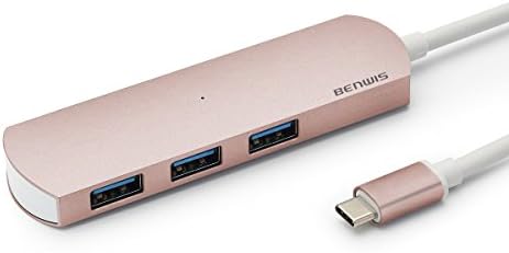 BENWIS USB C Hub Tpye C Adapter Hub with USB 3.0 HDMI Power Delivery Charging Port Micro SD Card Reader for MacBook Pro Google Chromebook Pixel Laptop Android S8 Note 8 - T01 Rose Gold