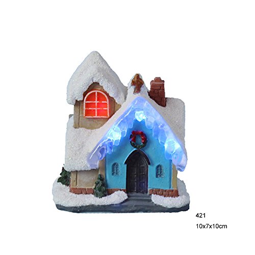 4 Led Polyresin Christmas Decoration Ice Snow Church House Led Lights Christms Ornament Small House Buy Online In El Salvador Missing Category Value Products In El Salvador See Prices