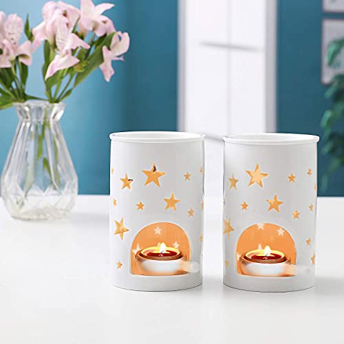 T4U Ceramic Tealight Candle Holder Oil Burner, Essential Oil Incense