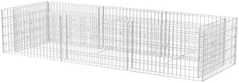 Heitamy Gabion Planter, Outdoor Garden Gabion Planter Basket Planter Raised Vegetable Flower Bed Steel for Garden (270x90x50cm)