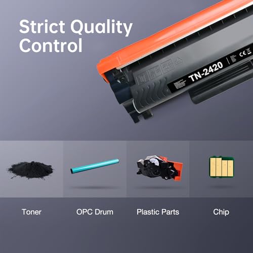 Lemero Compatible Brother TN2420 TN-2420 Toner Cartridges for Brother HL-L2350DN HL-L2370DN HL-L2375DW MFC-L2710DN MFC-L2710DW MFC-L2730DW MFC-L2750DW (4 Black