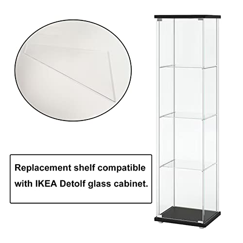 PIAOLGYI Replacement Shelf For IKEA Detolf, Acrylic Corner Shelves