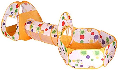 Iking キッズテント ボールプール 子供用テント ボールハウス トンネル 3点セット 折り畳み式 送料無料 新品 秘密基地 コンパクト オレンジ 室内用 公園用 室内遊具 バスケットネット収納バッグ付き 裏庭用