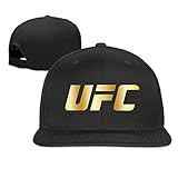 UFC BLACK GOLD LOGO Baseball Snapback Hat Black