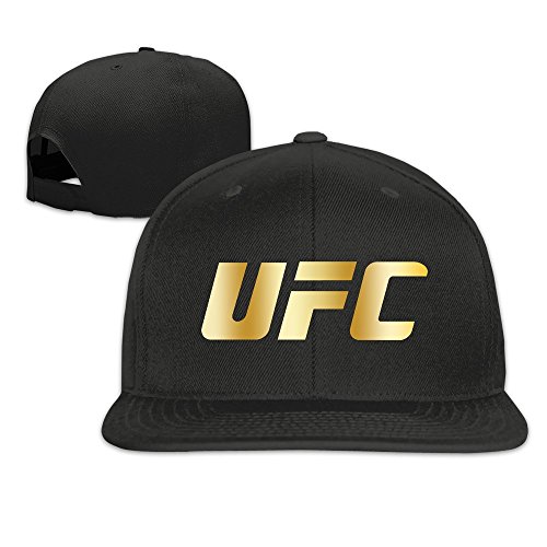 UFC BLACK GOLD LOGO Baseball Snapback Hat Black