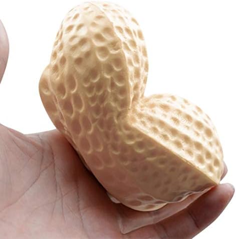 Decompression Toys,Jinjiu Squishy Peanut Simulation Phone Straps Scented Slow Rising Soft Squeeze Toy (Khaki)